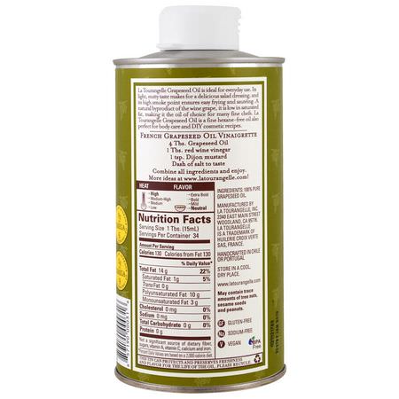 La Tourangelle, Expeller-Pressed Grapeseed Oil, 16.9 fl oz (500 ml):بذ,ر العنب, زي,ت التدليك