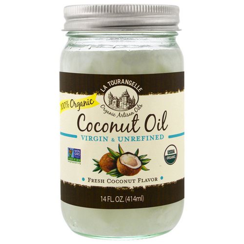 La Tourangelle, Virgin & Unrefined, Organic Coconut Oil, 14 fl oz (414 ml) فوائد
