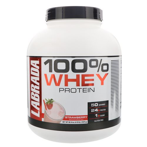 Labrada Nutrition, 100% Whey Protein, Strawberry, 4.13 lbs (1875 g) فوائد