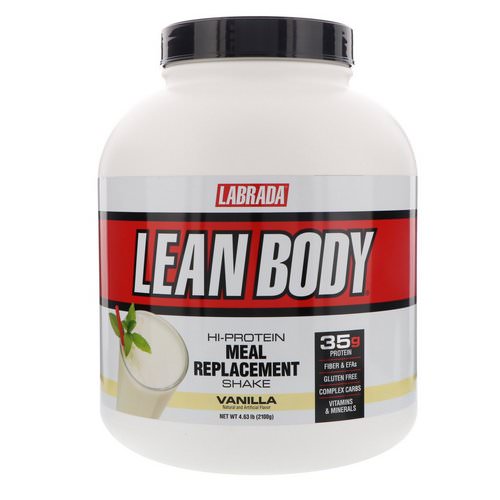 Labrada Nutrition, Lean Body, Hi-Protein Meal Replacement Shake, Vanilla, 4.63 lbs (2100 g) فوائد