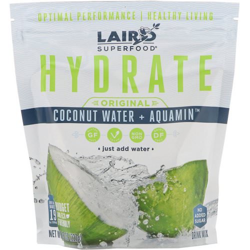 Laird Superfood, Hydrate, Original, Coconut Water + Aquamin, 8 oz (227 g) فوائد