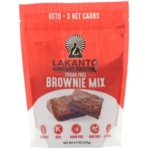 Lakanto, Monkfruit Sweetened Brownie Mix, Sugar Free, 9.7 oz (275 g) فوائد