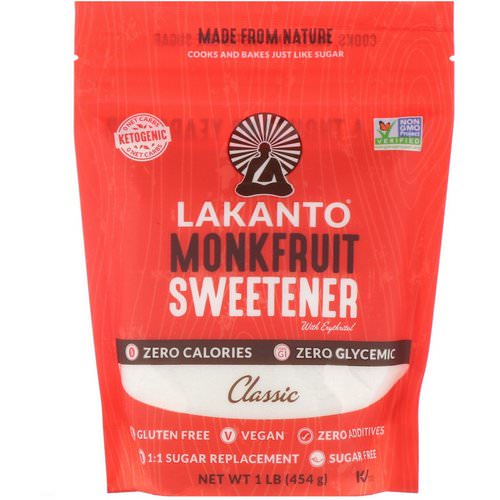 Lakanto, Monkfruit Sweetener with Erythritol, Classic, 1 lb (454 g) فوائد