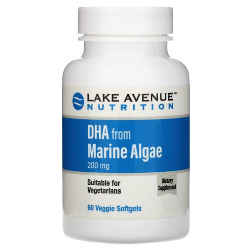 Lake Avenue Nutrition, DHA from Marine Algae, Vegetarian Omega, 200 mg, 60 Veggie Softgels فوائد