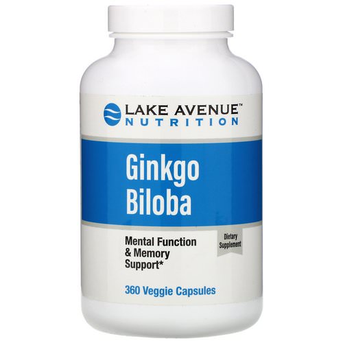 Lake Avenue Nutrition, Ginkgo Biloba, 120 mg, 360 Veggie Capsules فوائد
