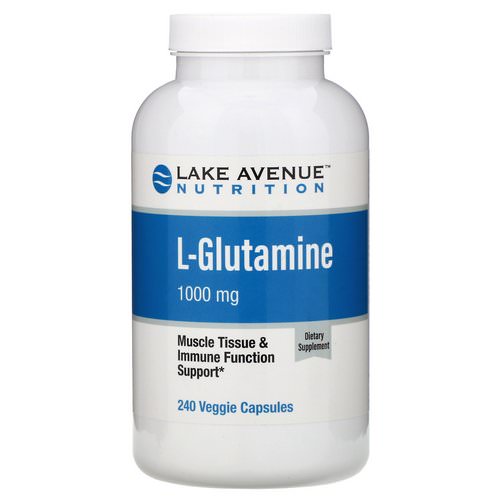 Lake Avenue Nutrition, L-Glutamine, 1000 mg, 240 Veggie Capsules فوائد