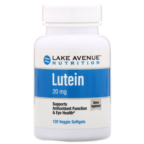 Lake Avenue Nutrition, Lutein, 20 mg, 120 Veggie Softgels فوائد