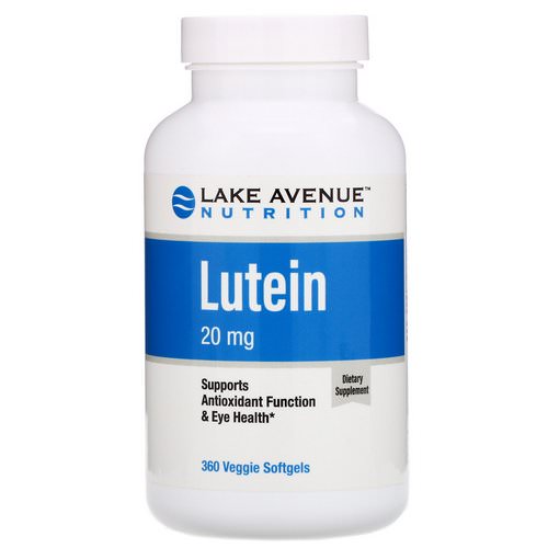 Lake Avenue Nutrition, Lutein, 20 mg, 360 Veggie Softgels فوائد