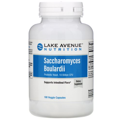 Lake Avenue Nutrition, Saccharomyces Boulardii, Probiotic Yeast, 10 Billion CFU, 180 Veggie Capsules فوائد