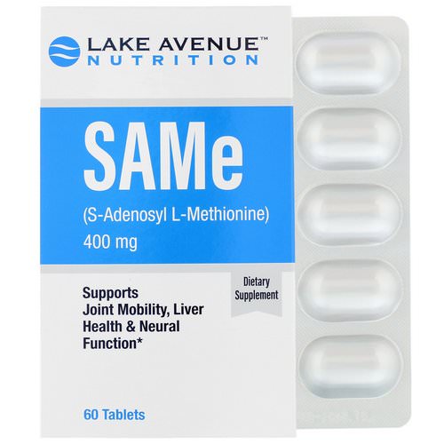 Lake Avenue Nutrition, SAMe (S-Adenosyl L-Methionine), 400 mg, 60 Tablets فوائد