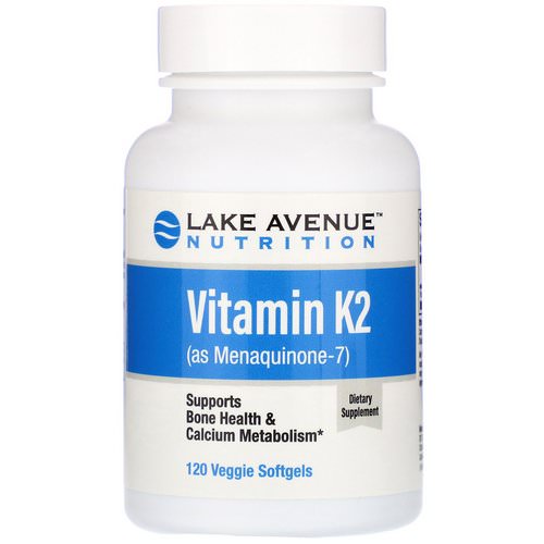 Lake Avenue Nutrition, Vitamin K2, Menaquinone-7, 50 mcg, 120 Veggie Softgels فوائد