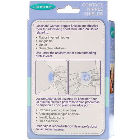 Lansinoh, Contact Nipple Shields with Case, 2 Pack 2-24 mm:الرضاعة الطبيعية, الأم,مة
