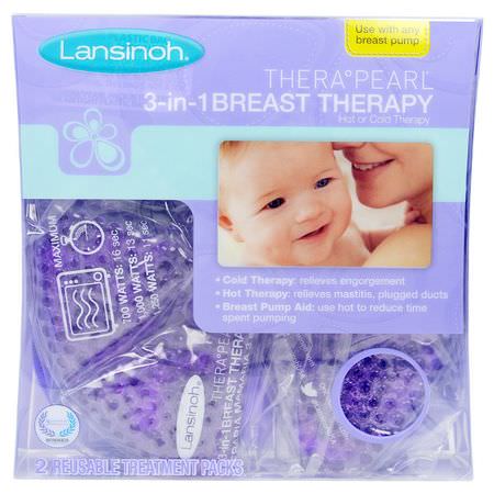 Lansinoh, TheraPearl, 3-in-1 Breast Therapy, 2 Packs:الرضاعة الطبيعية, الأم,مة