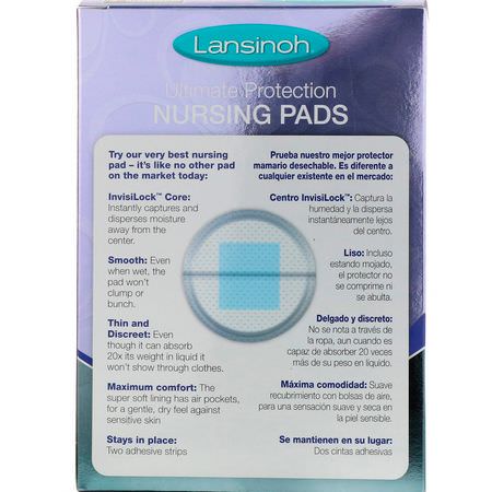Lansinoh, Ultimate Protection Nursing Pads, Maximum, 50 Pads:,سادات تمريض, أم,مة