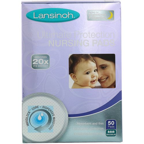 Lansinoh, Ultimate Protection Nursing Pads, Maximum, 50 Pads فوائد