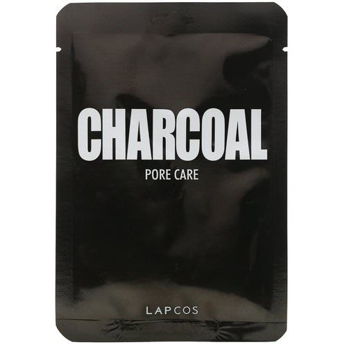 Lapcos, Charcoal Sheet Mask, Pore Care, 1 Mask, 0.84 fl oz (25 ml) فوائد