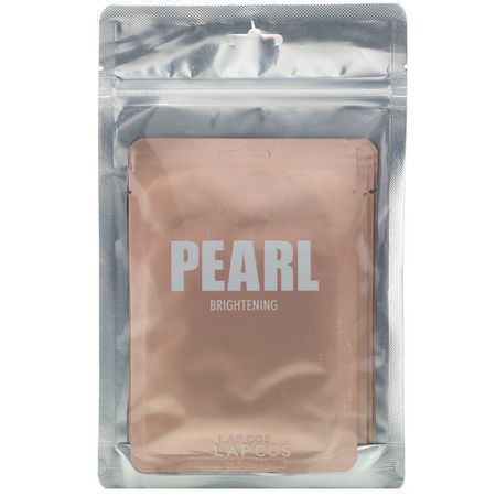 Lapcos, Daily Skin Mask Pearl, Brightening, 5 Sheets, 0.81 fl oz (24 ml) Each:أقنعة الأ,راق, أقنعة ال,جه