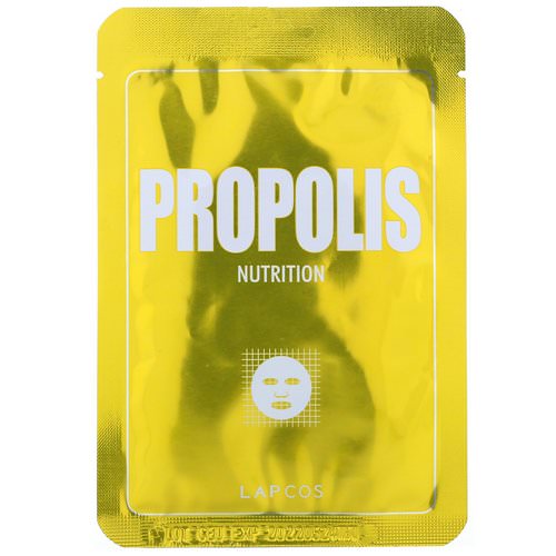 Lapcos, Propolis Sheet Mask, Nutrition, 1 Mask, 0.84 fl oz (25 ml) فوائد
