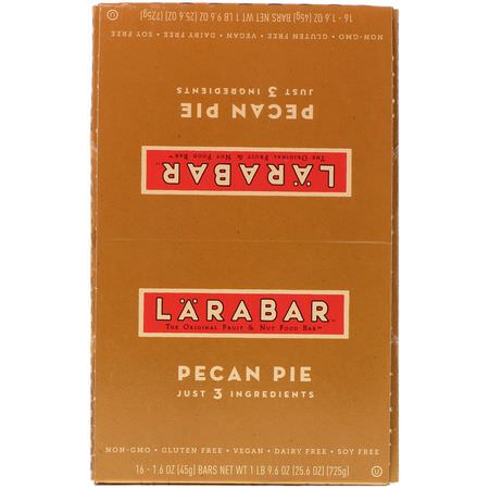 Larabar, Pecan Pie, 16 Bars, 1.6 oz (45 g) Each:قضبان الطاقة, قضبان الرياضة