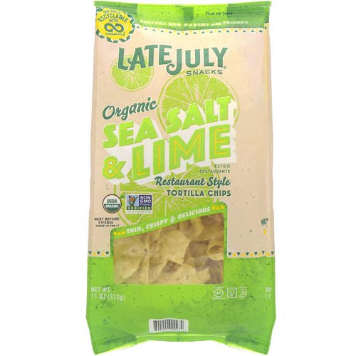 Late July, Organic Tortilla Chips, Sea Salt & Lime, 11 oz (312 g) فوائد