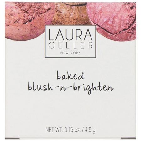 Laura Geller, Baked Blush-N-Brighten, Pink Buttercream, 0.16 oz (4.5 g):Blush, وجه