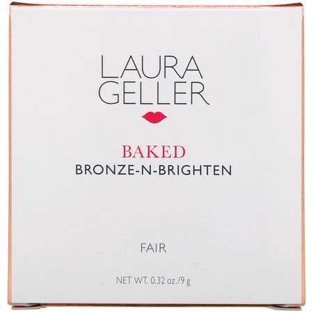 Laura Geller, Baked Bronze-N-Brighten, Fair, 0.32 oz (9 g):Bronzer, وجه