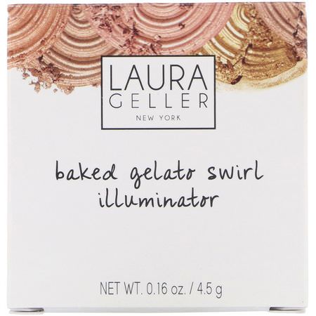 Laura Geller, Baked Gelato Swirl Illuminator, Gilded Honey, 0.16 oz (4.5 g):تمييز,جه