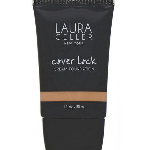 Laura Geller, Cover Lock, Cream Foundation, Golden Medium, 1 fl oz (30 ml) فوائد