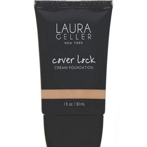 Laura Geller, Cover Lock, Cream Foundation, Porcelain, 1 fl oz (30 ml) فوائد