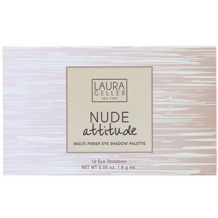 Laura Geller, Nude Attitude, Multi-Finish Eyeshadow Palette, 12 Eyeshadows:هدايا للمكياج, ظلال العي,ن