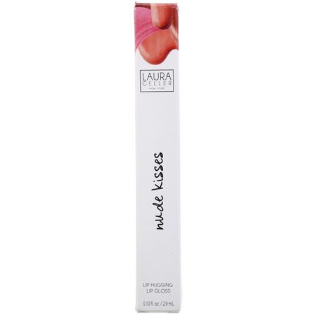 Laura Geller, Nude Kisses, Lip Hugging Lip Gloss, Blushing, 0.10 fl oz (2.9 ml):Lip Gloss, شفاه