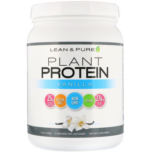 Lean & Pure, Plant Protein, Vanilla, 17.4 oz (534 g) فوائد