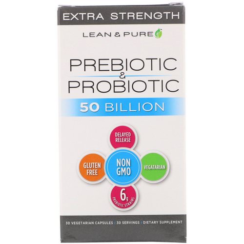 Lean & Pure, Prebiotic & Probiotic Complete, Extra Strength, 50 Billion, 30 Vegetarian capsules فوائد