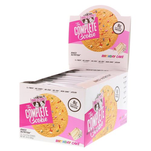 Lenny & Larry's, The Complete Cookie, Birthday Cake, 12 Cookies, 2 oz (57 g) Each فوائد