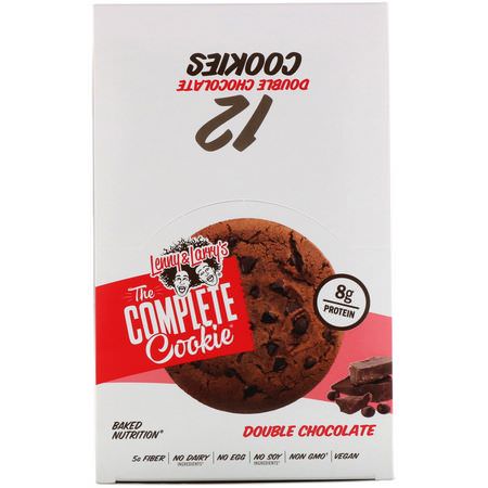 Lenny & Larry's, The Complete Cookie, Double Chocolate, 12 Cookies, 2 oz (57 g) Each:ملفات تعريف ارتباط البر,تين,جبات البر,تين الخفيفة