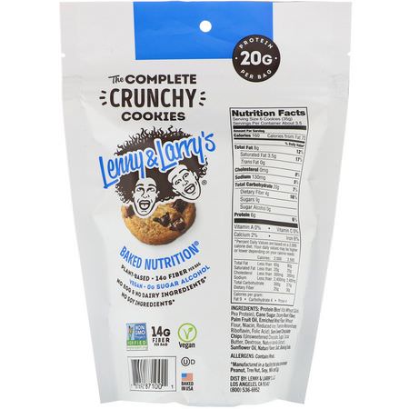 Lenny & Larry's, The Complete Crunchy Cookies, Chocolate Chip, 4.25 oz (120 g):ملفات تعريف ارتباط البر,تين,جبات البر,تين الخفيفة