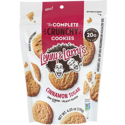 Lenny & Larry's, The Complete Crunchy Cookies, Cinnamon Sugar, 4.25 oz (120 g) فوائد
