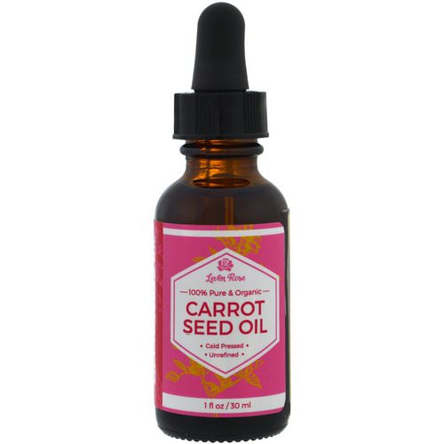 Leven Rose, 100% Pure & Organic Carrot Seed Oil, 1 fl oz (30 ml) فوائد