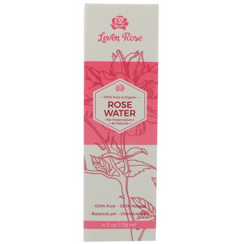 Leven Rose, 100% Pure & Organic Rose Water, 4 fl oz (118 ml) فوائد