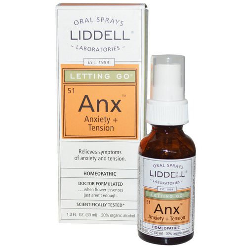 Liddell, Letting Go, Anx Anxiety + Tension, Oral Spray, 1.0 fl oz (30 ml) فوائد