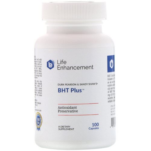 Life Enhancement, Durk Pearson & Sandy Shaw's BHT Plus, 100 Capsules فوائد