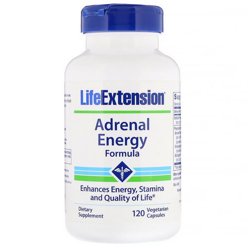 Life Extension, Adrenal Energy Formula, 120 Vegetarian Capsules فوائد