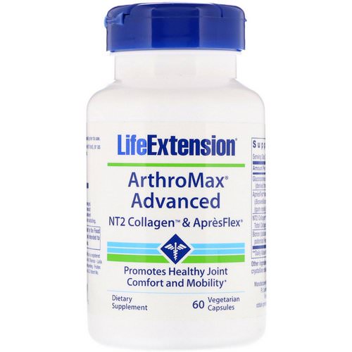 Life Extension, ArthroMax Advanced, NT2 Collagen & ApresFlex, 60 Vegetarian Capsules فوائد