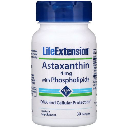 Life Extension, Astaxanthin with Phospholipids, 4 mg, 30 Softgels فوائد