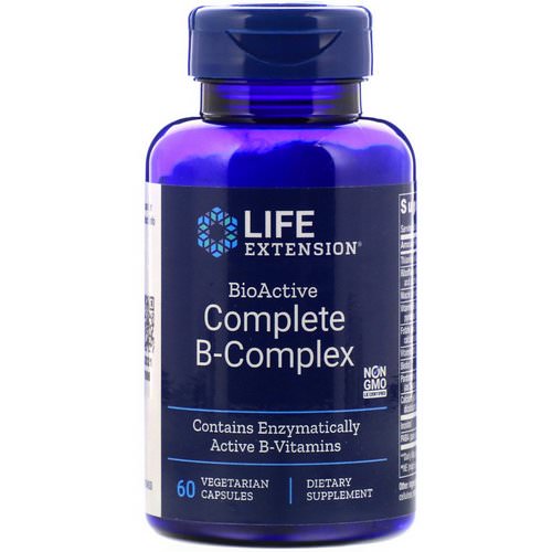 Life Extension, BioActive Complete B-Complex, 60 Vegetarian Capsules فوائد