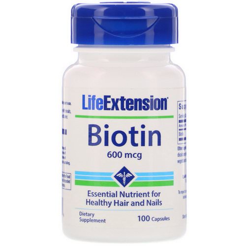 Life Extension, Biotin, 600 mcg, 100 Capsules فوائد