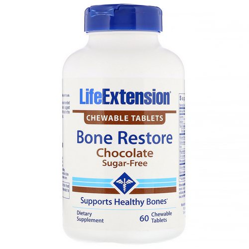 Life Extension, Bone Restore, Sugar-Free, Chocolate, 60 Chewable Tablets فوائد