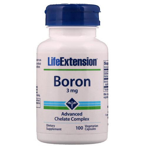 Life Extension, Boron, 3 mg, 100 Vegetarian Capsules فوائد