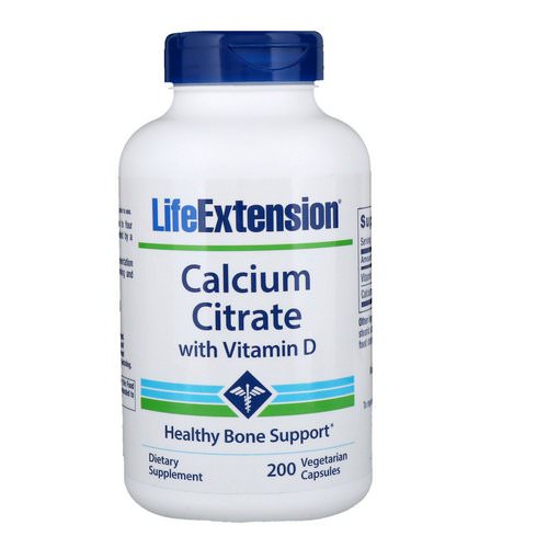 Life Extension, Calcium Citrate with Vitamin D, 200 Vegetarian Capsules فوائد