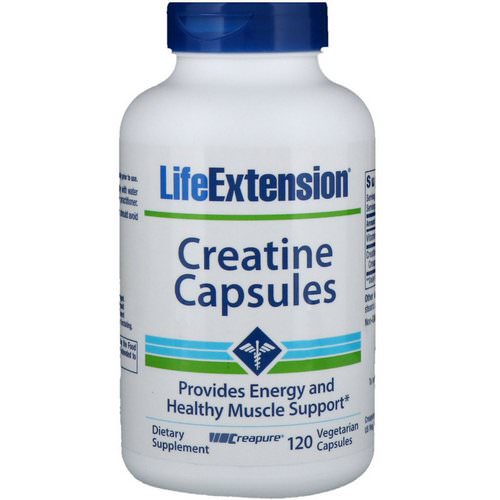 Life Extension, Creatine Capsules, 120 Vegetarian Capsules فوائد